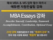 MBA Essay 강좌 (4강/20일)